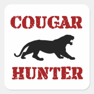 Cougar Hunter Vierkante Sticker