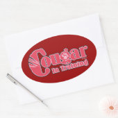 Cougar in opleiding ovale sticker (Envelop)