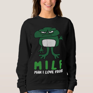 Cougar Man I Love Frogs Amphibian Retro Frog Trui