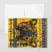 Cougar op felgele achtergrond Post Kaart (Voorkant / Achterkant)