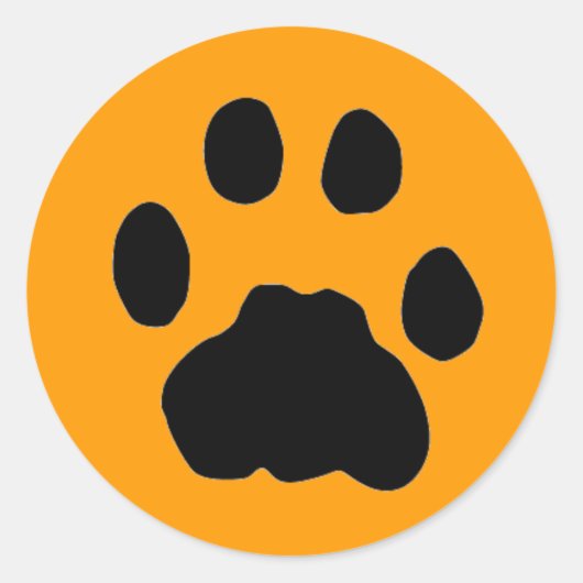 COUGAR PAW PRINT RONDE STICKER (Voorkant)