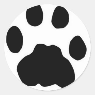 COUGAR PAW PRINT RONDE STICKER