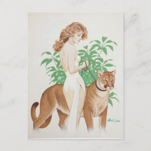 Cougar PinUp Briefkaart
