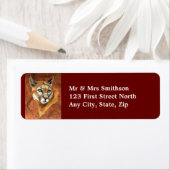 Cougar, Puma, Lion de montagne Étiquette de adress (En situation)