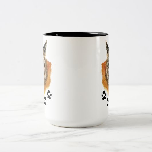 Cougar, Puma, Mountain Lion Animal Tracvel M Tweekleurige Koffiemok (Center)