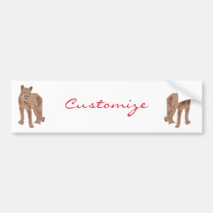 Cougar Puma Mountain Lion Thunder_Cove Bumpersticker