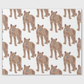 Cougar Puma Mountain Lion Thunder_Cove Cadeaupapier (Vlak)