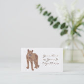 Cougar Puma Mountain Lion Thunder_Cove Visitekaartje (Staand voorkant)