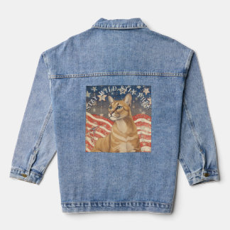 Cougar sterren en strepen denim jacket