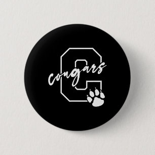 Cougars Bysketbyll Speler Kinder Ronde Button 5,7 Cm