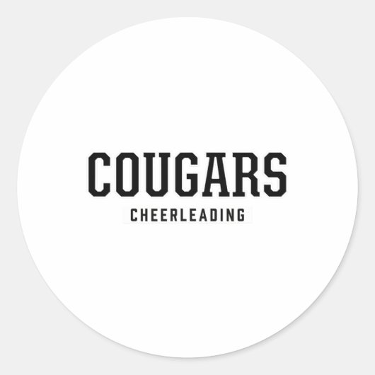 Cougars cheerleading Cooper High School Ronde Sticker (Voorkant)