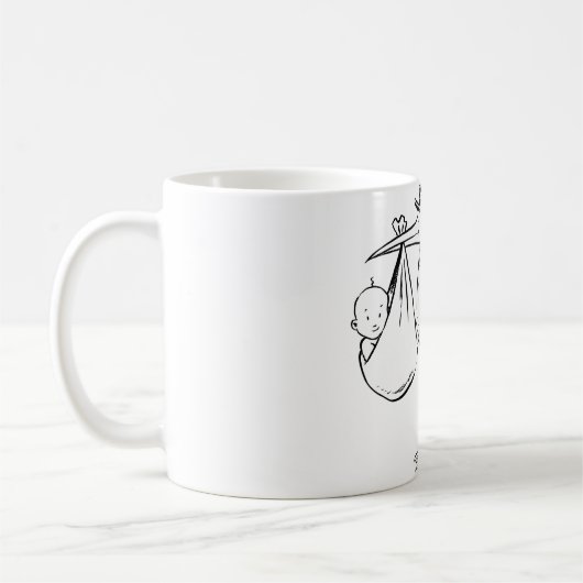 Coulée Tenant Une Bébé Mug (Gauche)