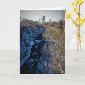 "Couler au loin !" Carte de Noël (Fleur jaune)