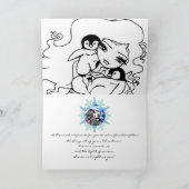 COULER VOTRE PROPRE Carte de Noël Pingouin Sirène (Intérieur)
