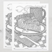 COULER VOTRE PROPRE Page de coloriage de tranche d (Devant / Derrière)