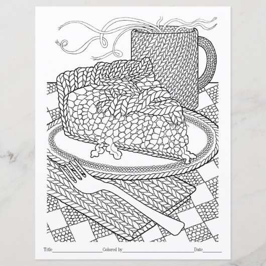 COULER VOTRE PROPRE Page de coloriage de tranche d (Devant)