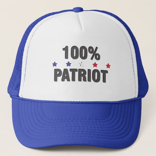 Couleur 100% de casquette de patriote (Devant)