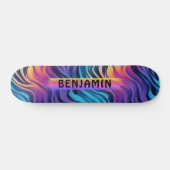 Couleur 90s Wave Motif Skateboard (Horz)