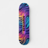 Couleur 90s Wave Motif Skateboard (Devant)