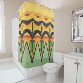 Couleur Abstrait motif bold Douche rideau (En situation)
