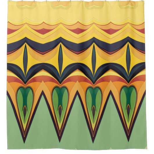 Couleur Abstrait motif bold Douche rideau (Devant)