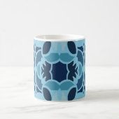 Couleur amusant bleu Collage classique Mug (Centre)