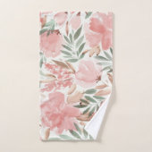 Couleur, Aquarelle romantique Motif Floral (Serviette à main)