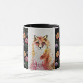 Couleur Aquarelle Rouge mignonne Peinture Mug Noir (Centre)