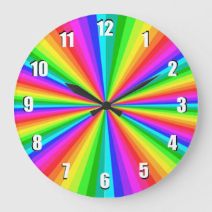 Couleur arc-en-ciel éclater horloge murale arc-en-