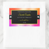 Couleur arc-en-ciel noir brillants Étiquette produ (Sac)