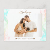 Couleur arc-en-ciel nuages photo Faire-part de nai (Devant)