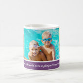 Couleur Arrière - plan personnalisée 3 Photo Mug (Centre)