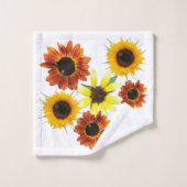 Couleur automne tournesols Photos Ensemble de serv (Gant de toilette)