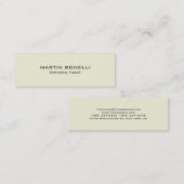 Couleur beige clair Carte de visite taille maigre (Devant / Derrière)