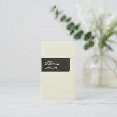 Couleur Beige Vertical Carte de visite attrayant (Debout devant)