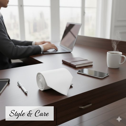 Couleur blanche de neige classique Cravate officie