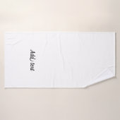 Couleur blanche, modèle de texte noir (Serviette de bain)
