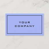 Couleur bleue Carte de visite personnalisée - Pers (Devant)