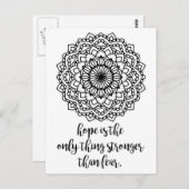 Couleur ! Carte postale Mandala Inspiration (Devant / Derrière)