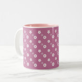 Couleur changeable arrière - plan style rétro mug  (Devant gauche)