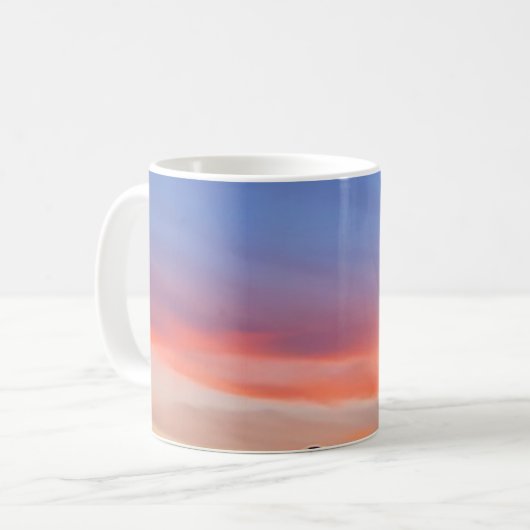 Couleur ciel coucher de soleil Mug (Devant gauche)
