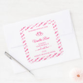 Couleur Cloud Pink Blanc Produit Coeurs Étiquette (Enveloppe)