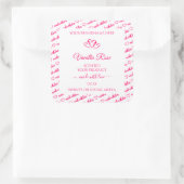 Couleur Cloud Pink Blanc Produit Coeurs Étiquette (Sac)