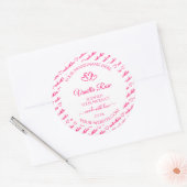 Couleur Cloud Pink Blanc Produit Coeurs Étiquette (Enveloppe)