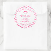 Couleur Cloud Pink Blanc Produit Coeurs Étiquette (Sac)