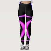 Couleur Curl Abstrait Motif Champ Leggings (Devant)