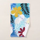 Couleur Cute Daisies Ferns Bubbles Clouds Motif (Serviette à main)