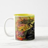 Couleur dans l'obscurité Mug à café à deux tons (Gauche)
