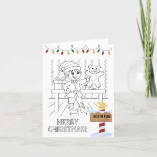 Couleur dans votre propre carte de Noël