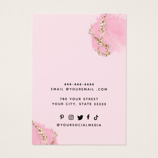 Couleur d'aquarelle moderne collier oreille Carte  (Dos)